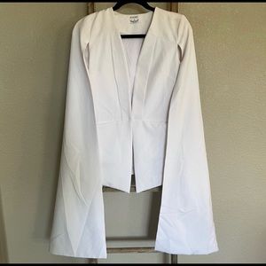 Runway The Label white bridal cape blazer (please read description!)